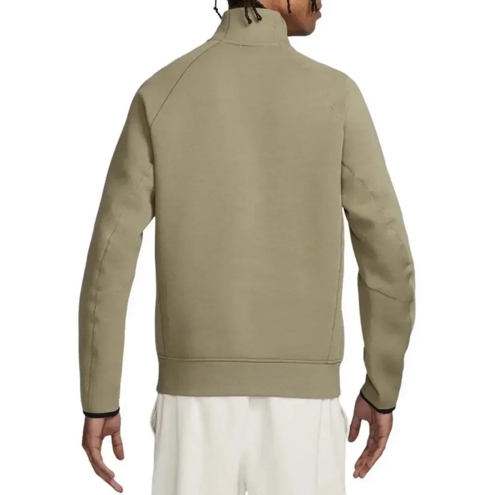 $135 Nike Sportswear Tech Fleece 1/2-Zip Sweatshirt FB7998 Neutral Olive Size M - Picture 3 of 6